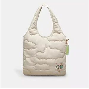 Authentic Coach white cloud quilting